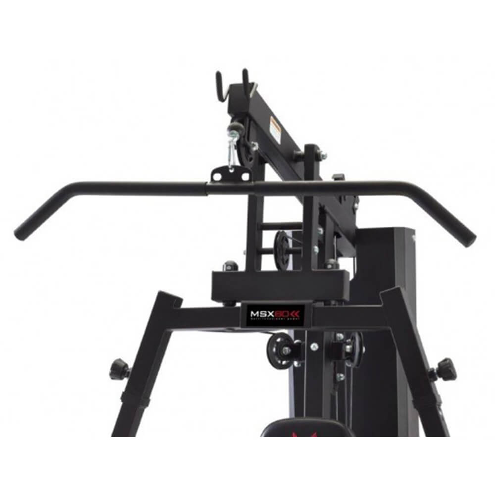 Jėgos staklių dalis skirta treniruoti nugaros ir krūtinės raumenis